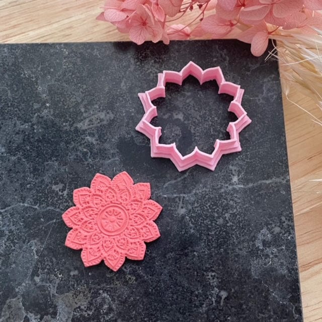 kitandco.com.au Stamp Cutter Only Mandala #3 - Texture & Cutter Set