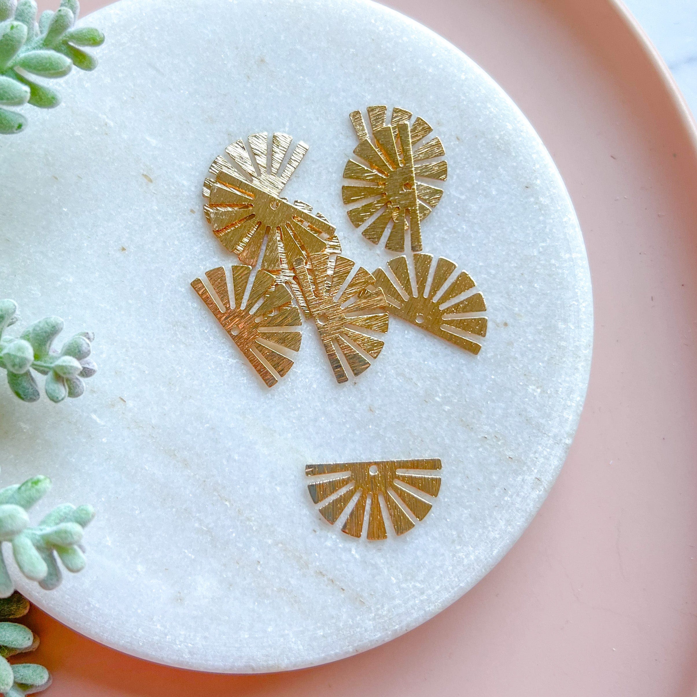 kitandco.com.au Gold Sun Ray Charm - 10 pcs (Choose Colour)