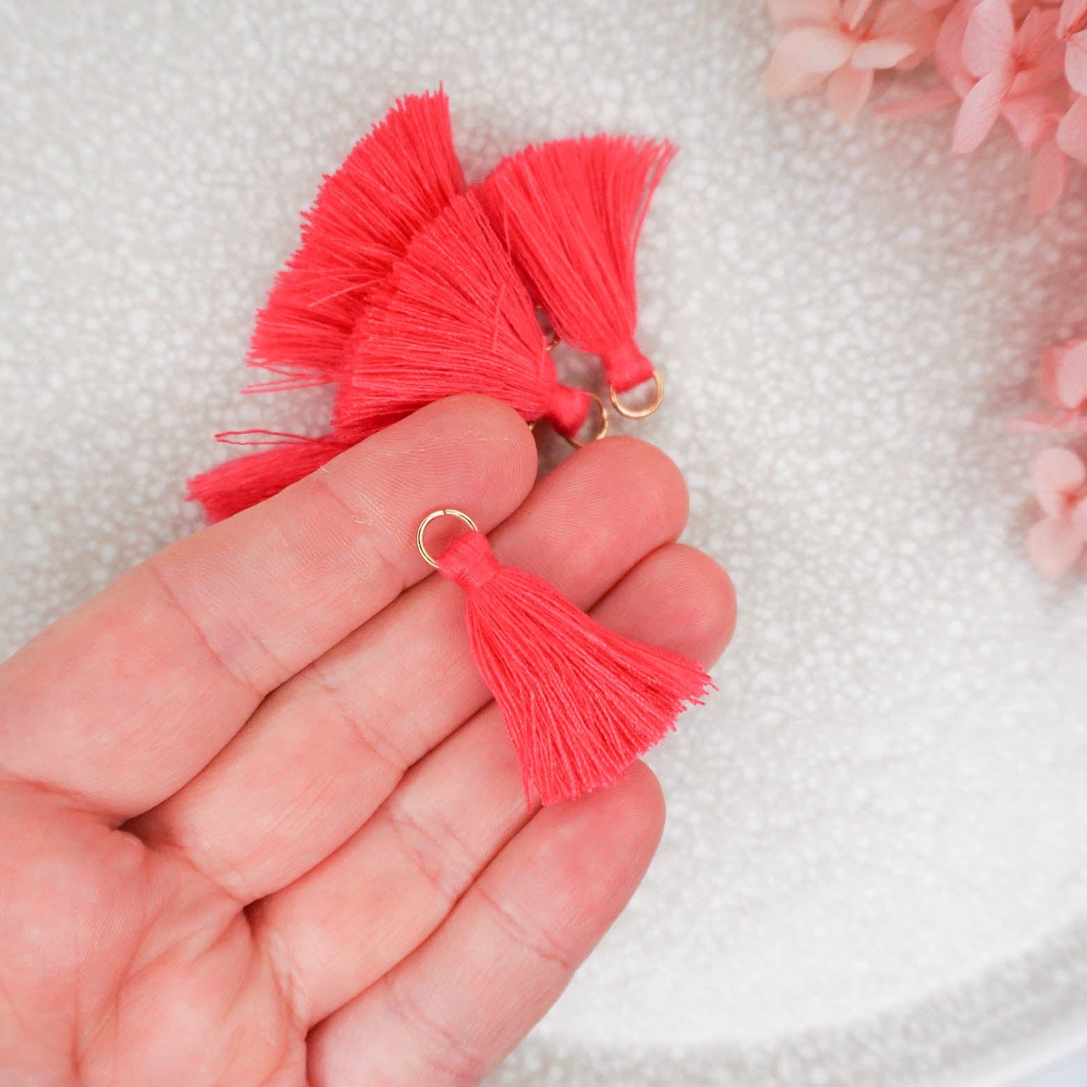 kitandco.com.au Tassel Tassels - Red 10 pcs
