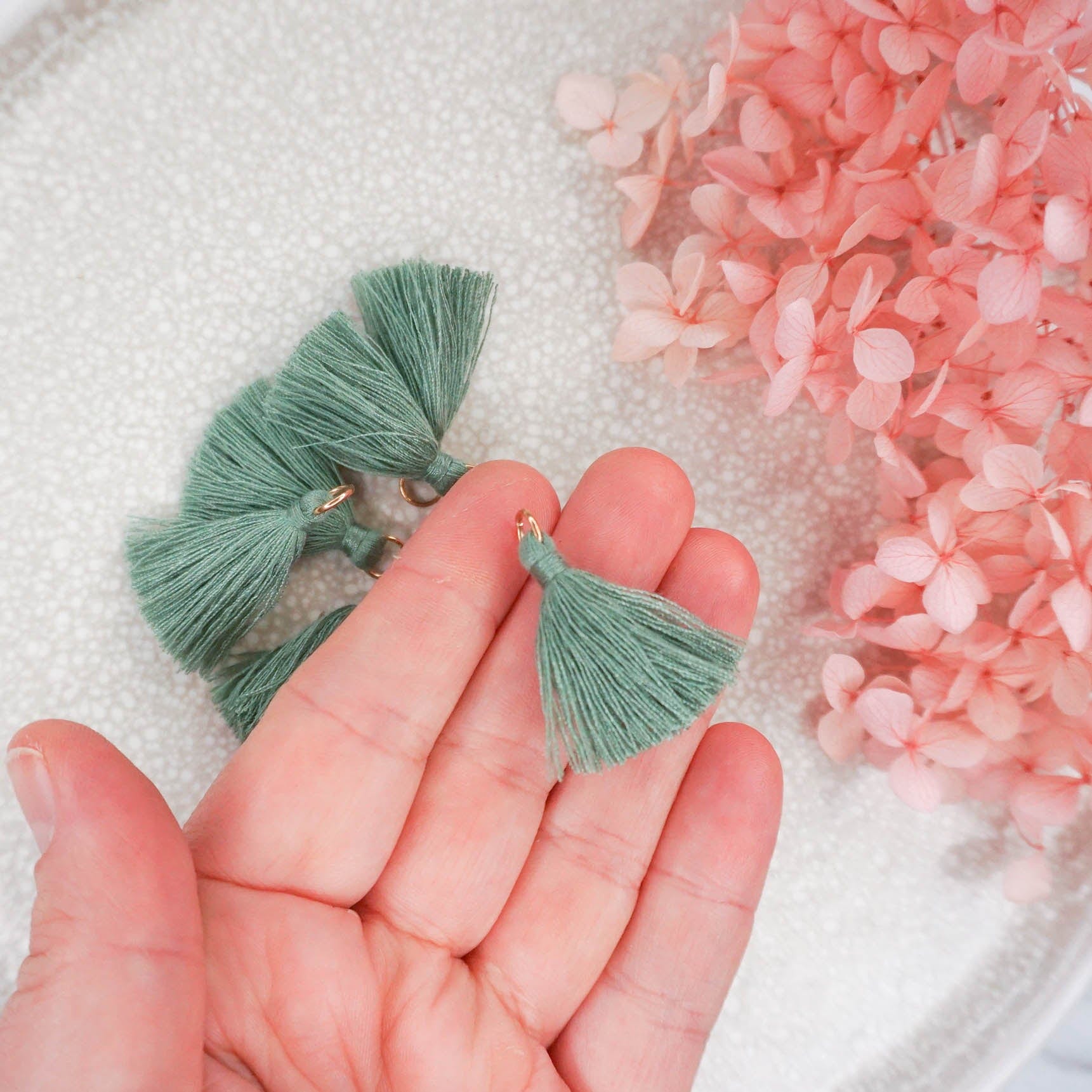 kitandco.com.au Tassel Tassels - Sage Green 10 pcs