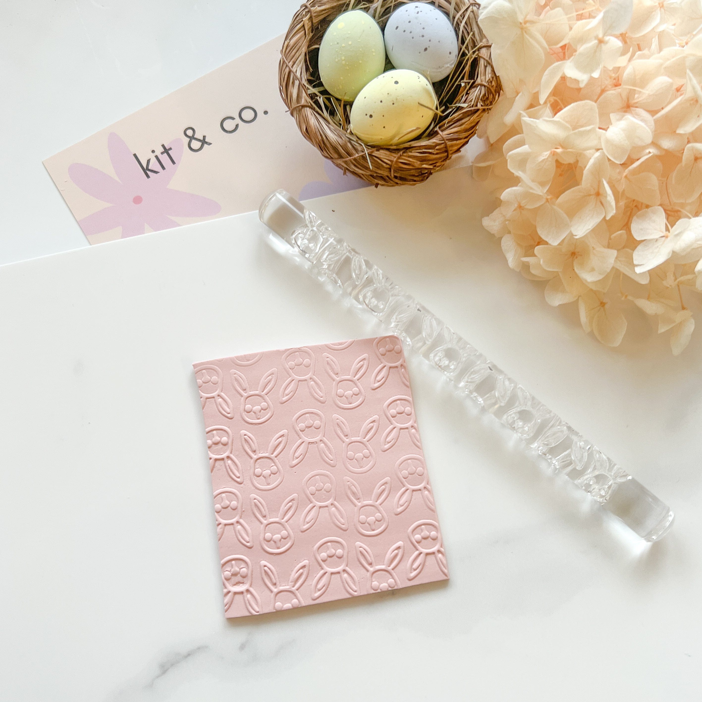 kitandco.com.au Texture Roller Acrylic “Bunny” - Acrylic Texture Roller