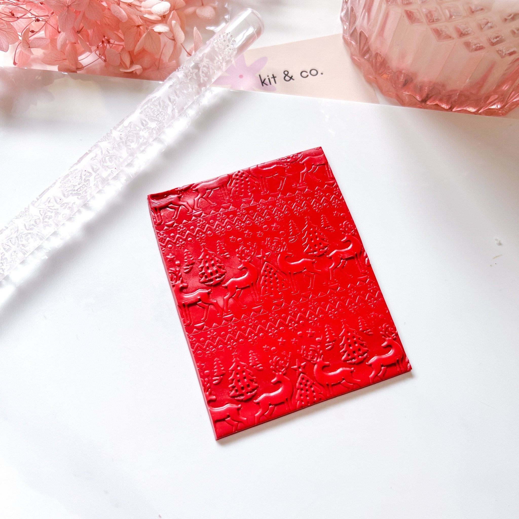 "Christmas" - Acrylic Texture Roller - Kit & Co.Texture Roller Acrylic