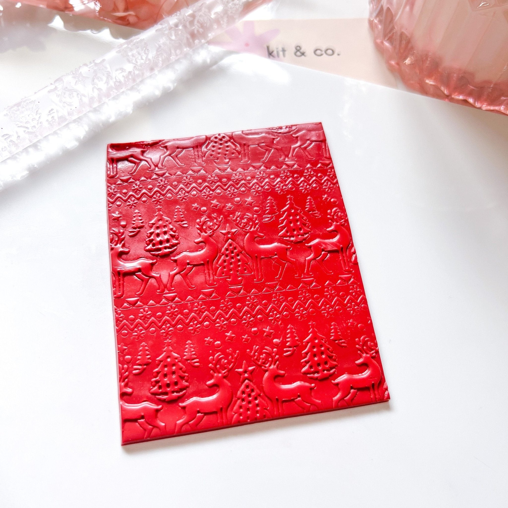 "Christmas" - Acrylic Texture Roller - Kit & Co.Texture Roller Acrylic