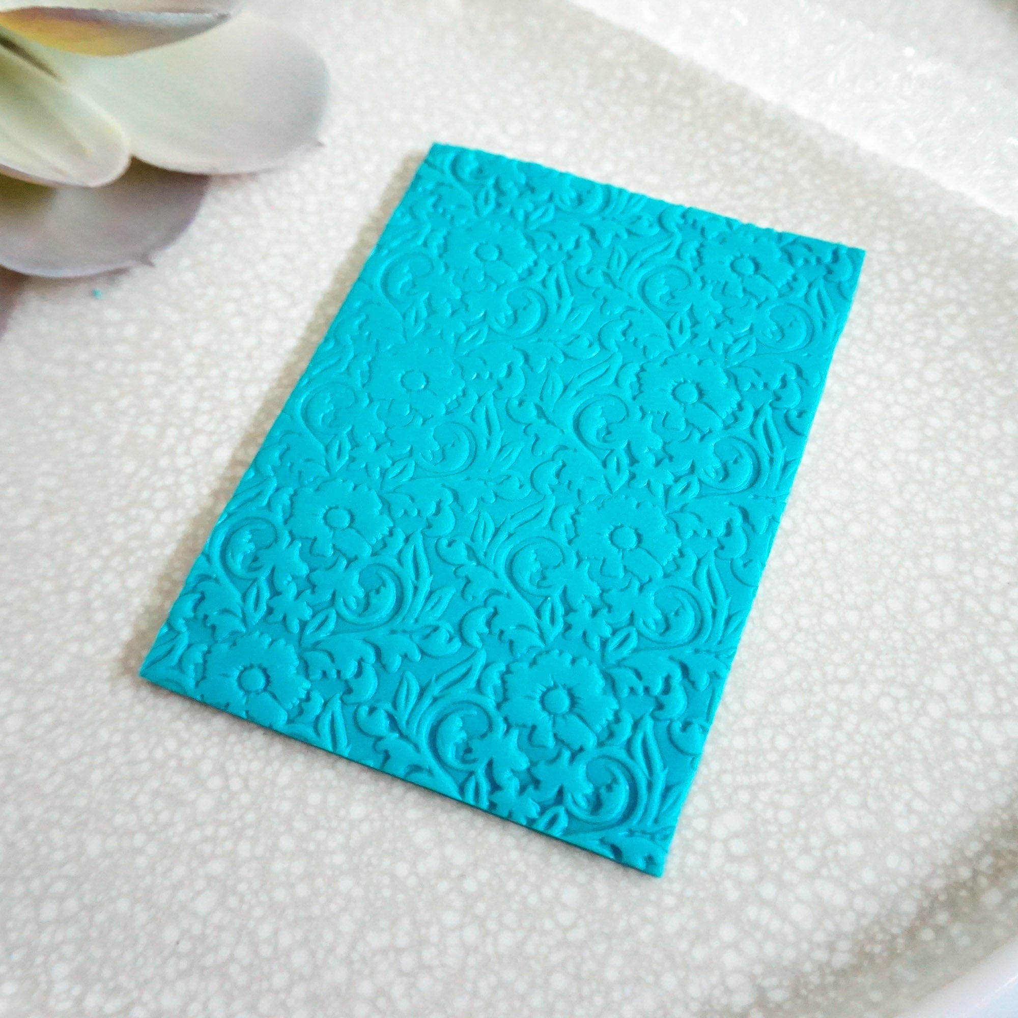 kitandco.com.au Texture Roller Acrylic "Floral Vines" - Acrylic Texture Roller