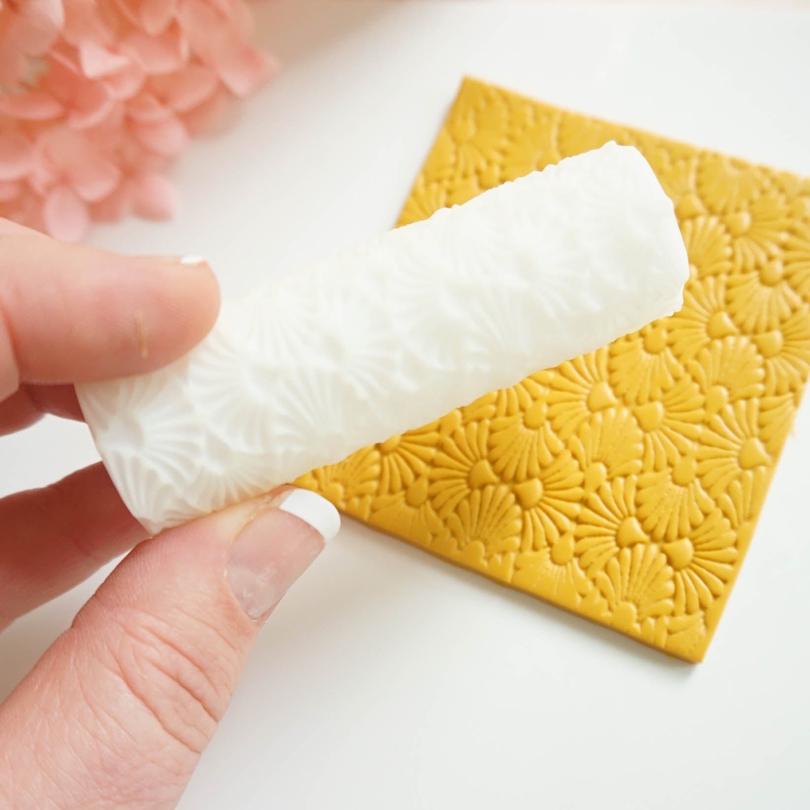 kitandco.com.au Texture Roller Resin "Art Deco Flowers" Texture Roller