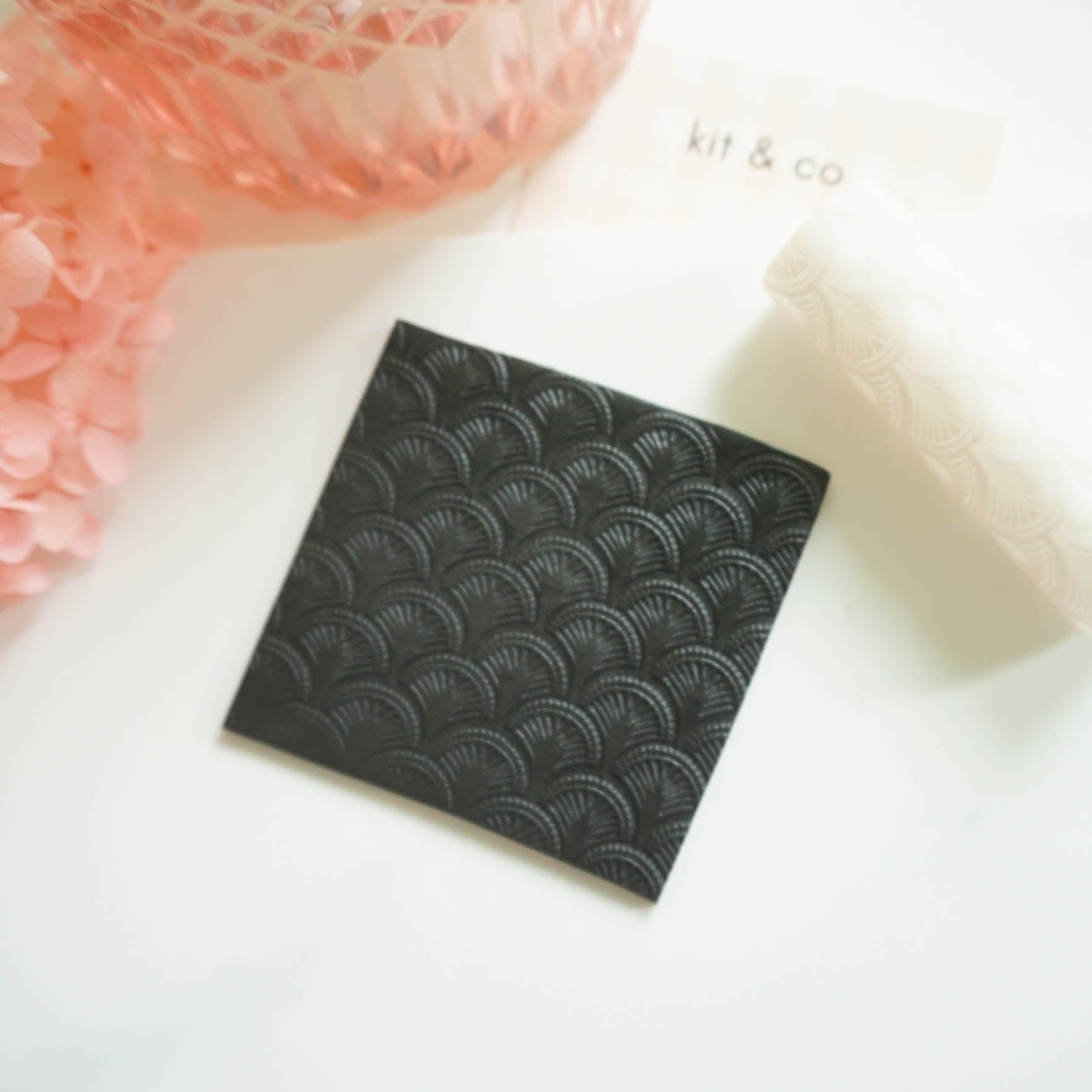 kitandco.com.au Texture Roller Resin "Art Deco Palms" Texture Roller