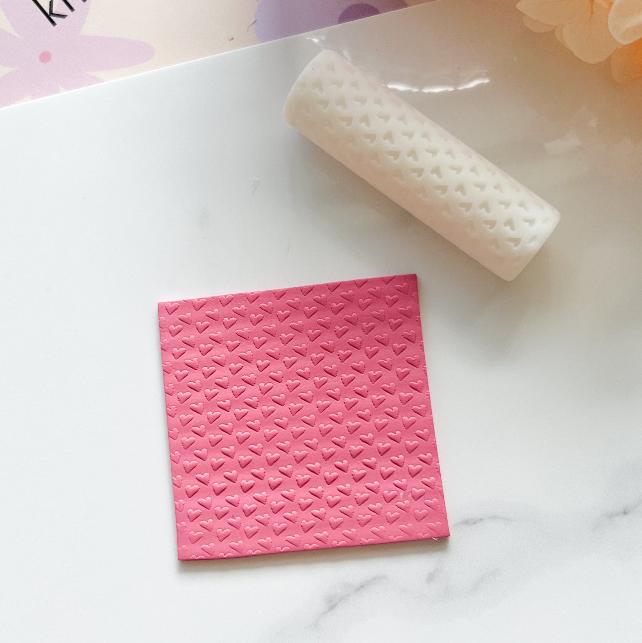 kitandco.com.au Texture Roller Resin "Hearts" Texture Roller