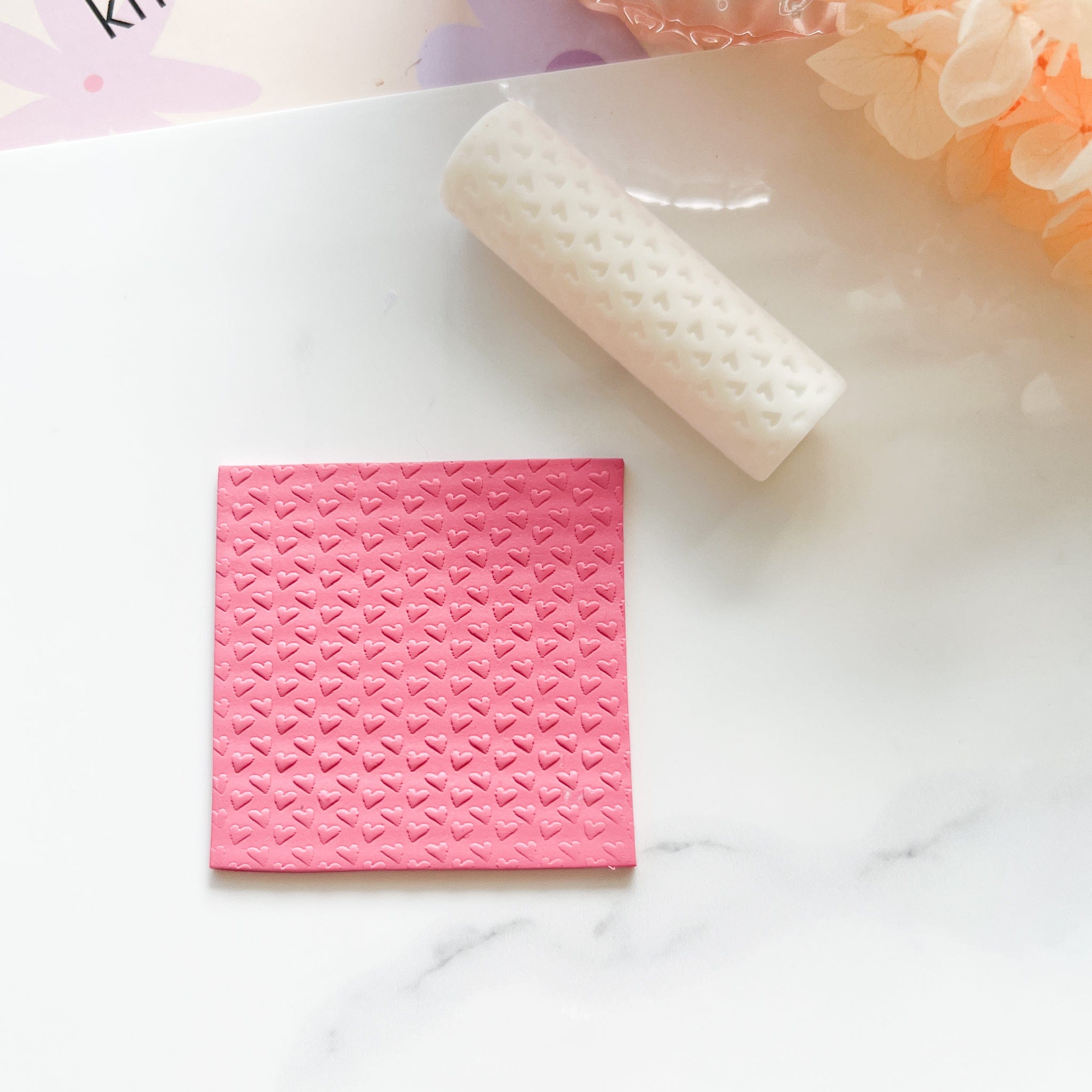 kitandco.com.au Texture Roller Resin "Hearts" Texture Roller