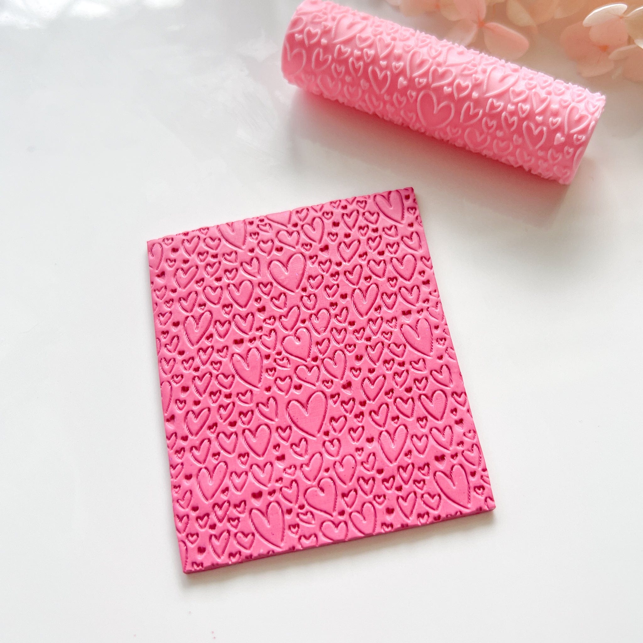 kitandco.com.au Texture Roller Resin "Hearts" Texture Roller