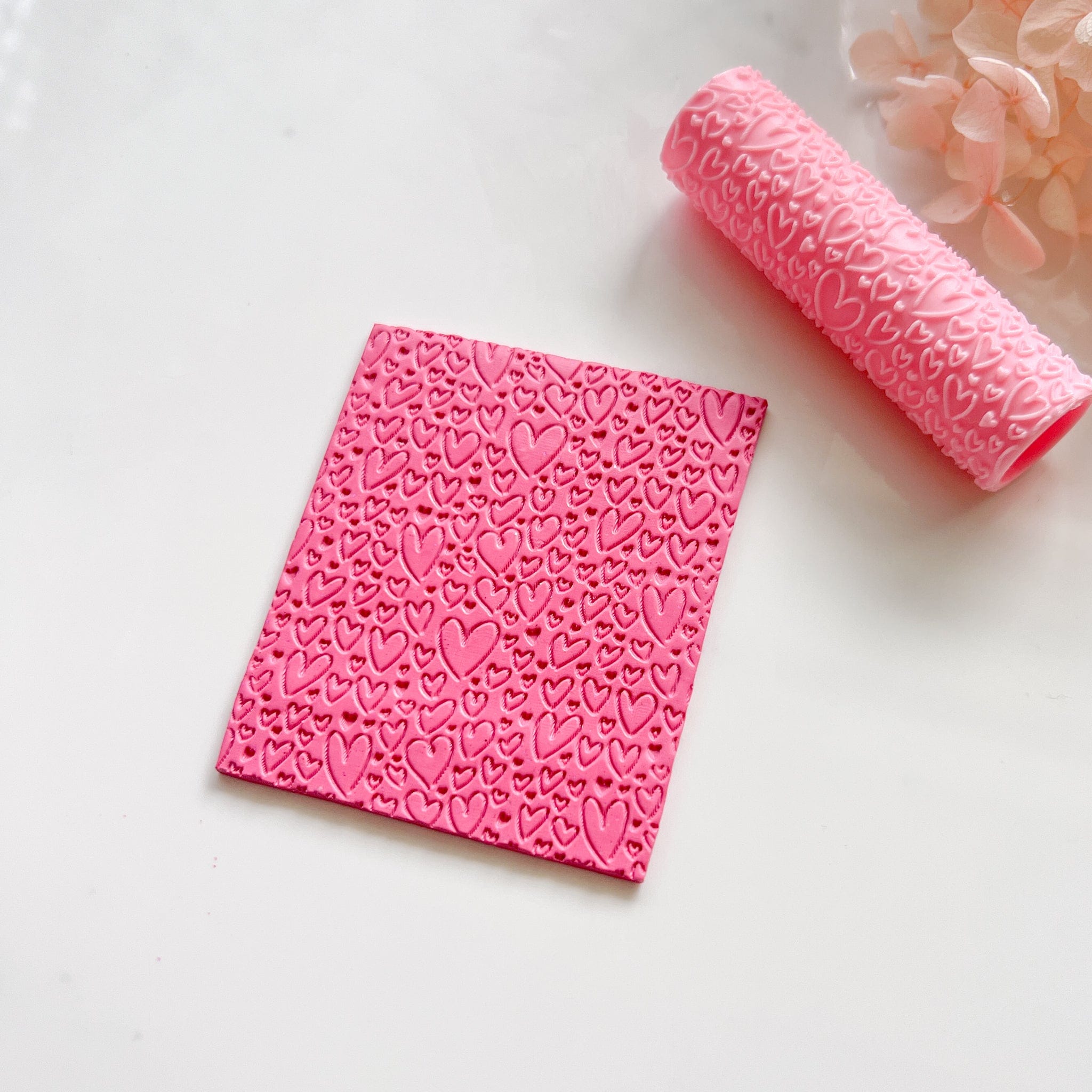 kitandco.com.au Texture Roller Resin "Hearts" Texture Roller