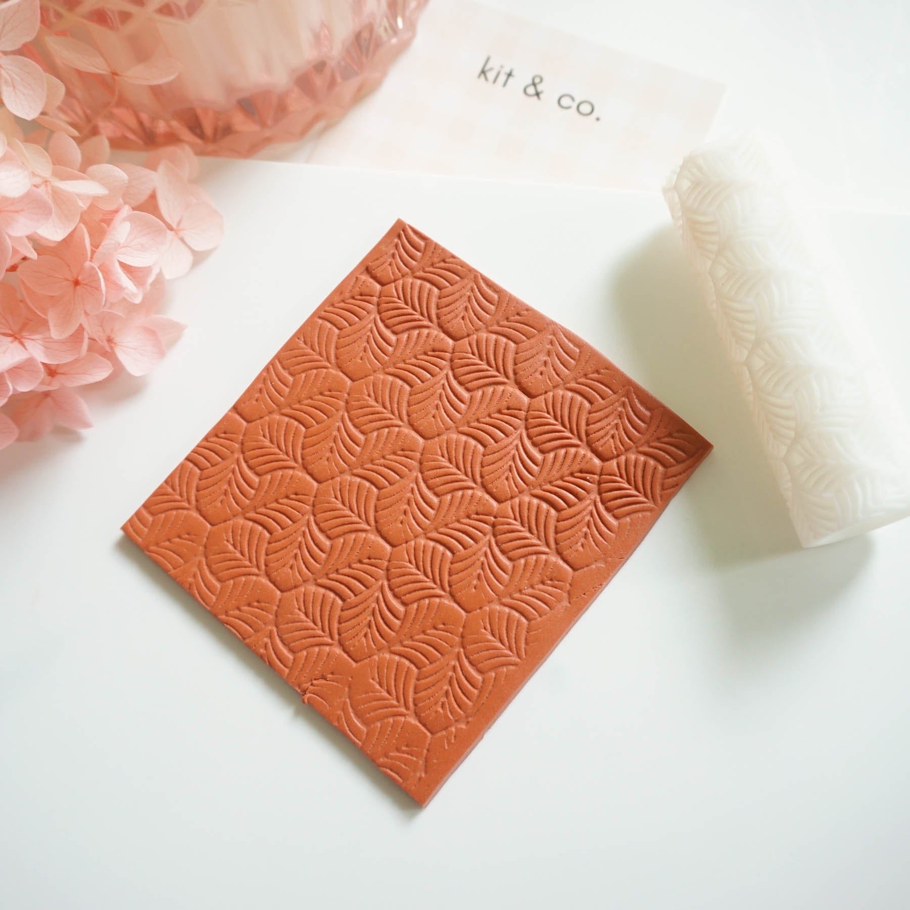 kitandco.com.au Texture Roller Resin "Linden Leaves" Texture Roller