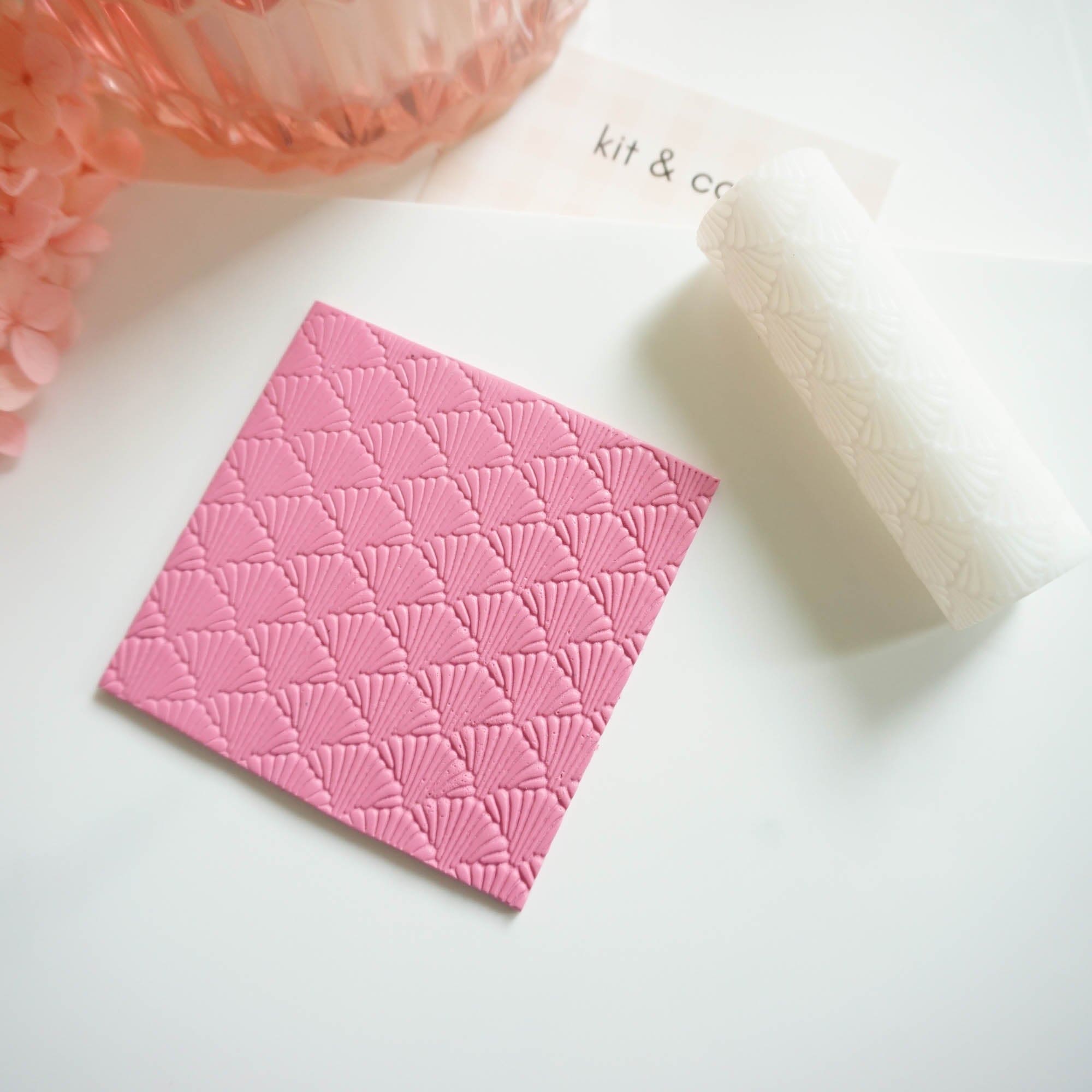 kitandco.com.au Texture Roller Resin "Scalloped Shells" Texture Roller