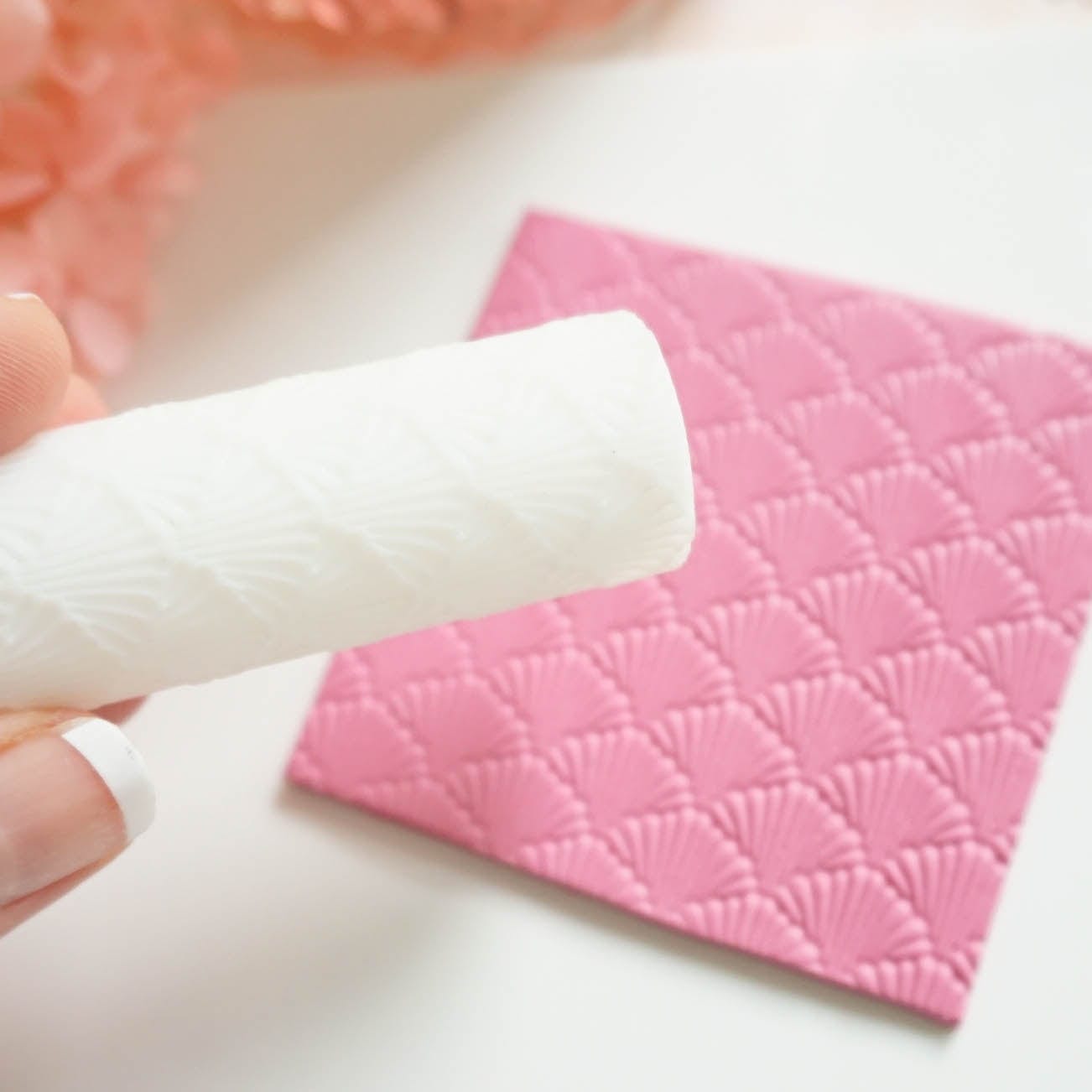 kitandco.com.au Texture Roller Resin "Scalloped Shells" Texture Roller