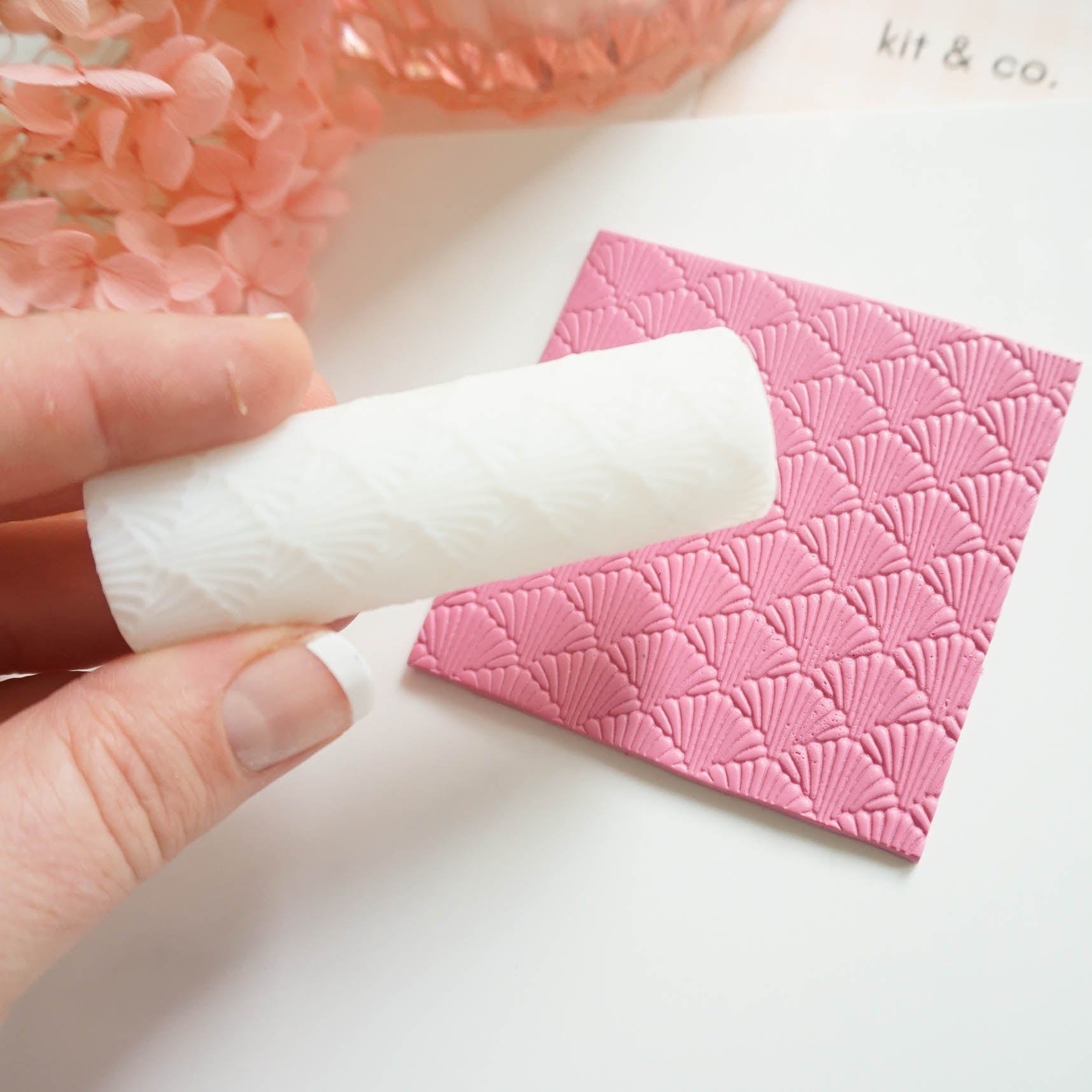 kitandco.com.au Texture Roller Resin "Scalloped Shells" Texture Roller