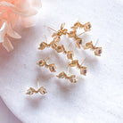 kitandco.com.au Tools “Bow #3” - Earring Posts (10 pcs) Gold