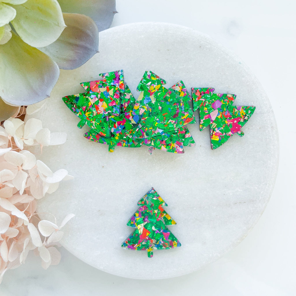 kitandco.com.au Tools "Christmas Tree" Chunky Glitter Acrylic Charm