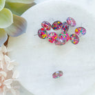 kitandco.com.au Tools Chunky Glitter Circle Posts - Hot Pink (10 pcs)