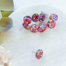 kitandco.com.au Tools Chunky Glitter Circle Posts - Hot Pink (10 pcs)