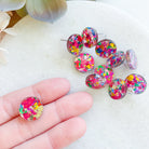 kitandco.com.au Tools Chunky Glitter Circle Posts - Hot Pink (10 pcs)