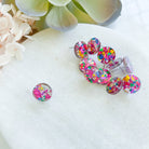 kitandco.com.au Tools Chunky Glitter Circle Posts - Hot Pink (10 pcs)