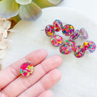 kitandco.com.au Tools Chunky Glitter Circle Posts - Hot Pink (10 pcs)