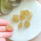 kitandco.com.au Tools Circle Acrylic Post - Champagne Glitter (10 pcs)