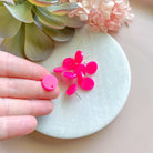 kitandco.com.au Tools Circle Acrylic Post - Fluro Pink (10 pcs)