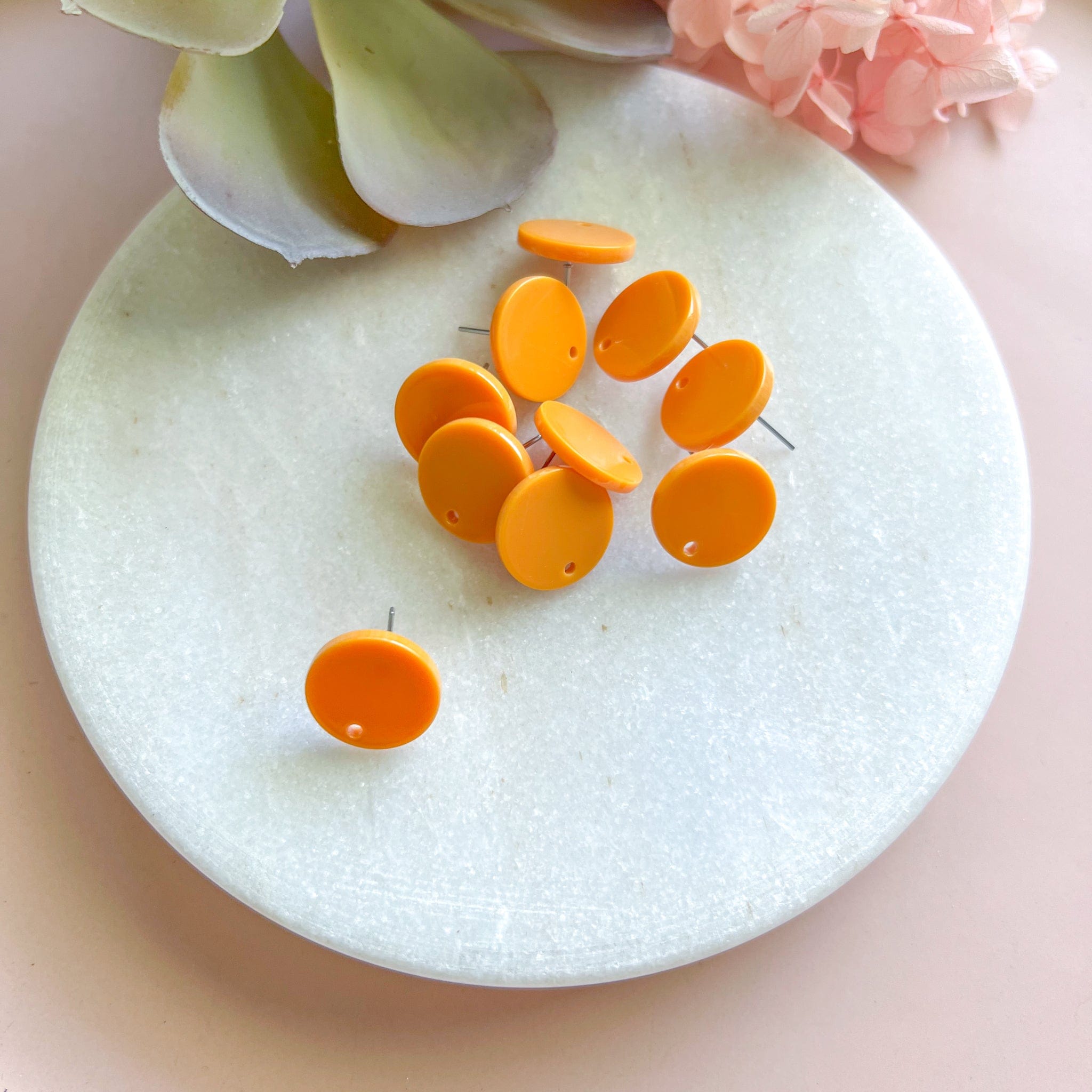 kitandco.com.au Tools Circle Acrylic Post - Mustard (10 pcs)