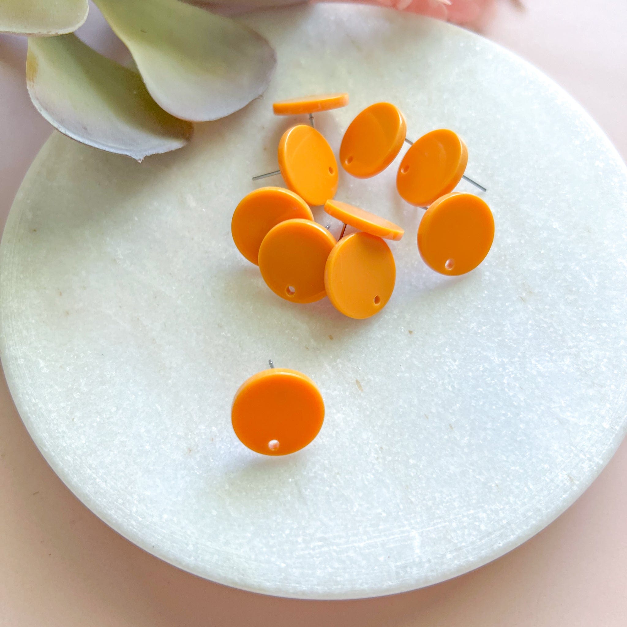 kitandco.com.au Tools Circle Acrylic Post - Mustard (10 pcs)