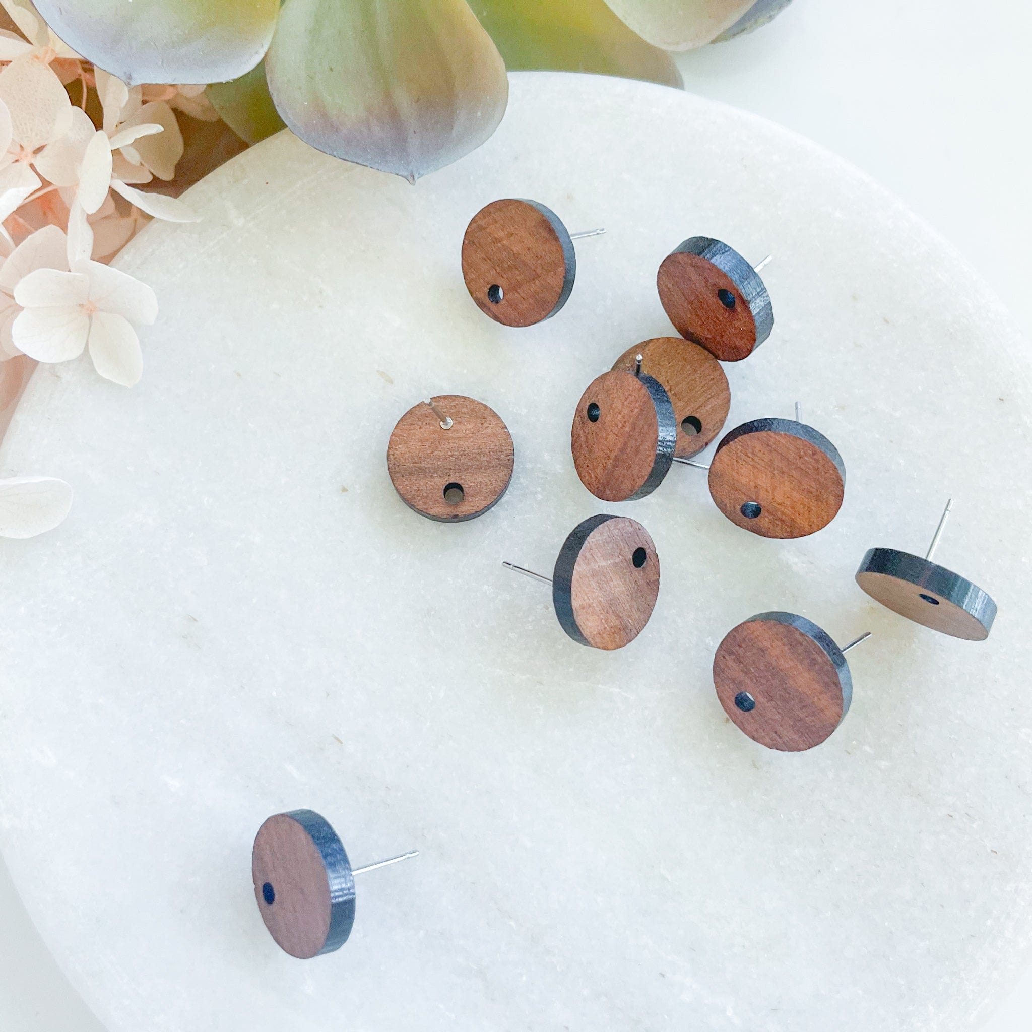 kitandco.com.au Tools "Circle" Wooden - Earring Post (10 pcs)