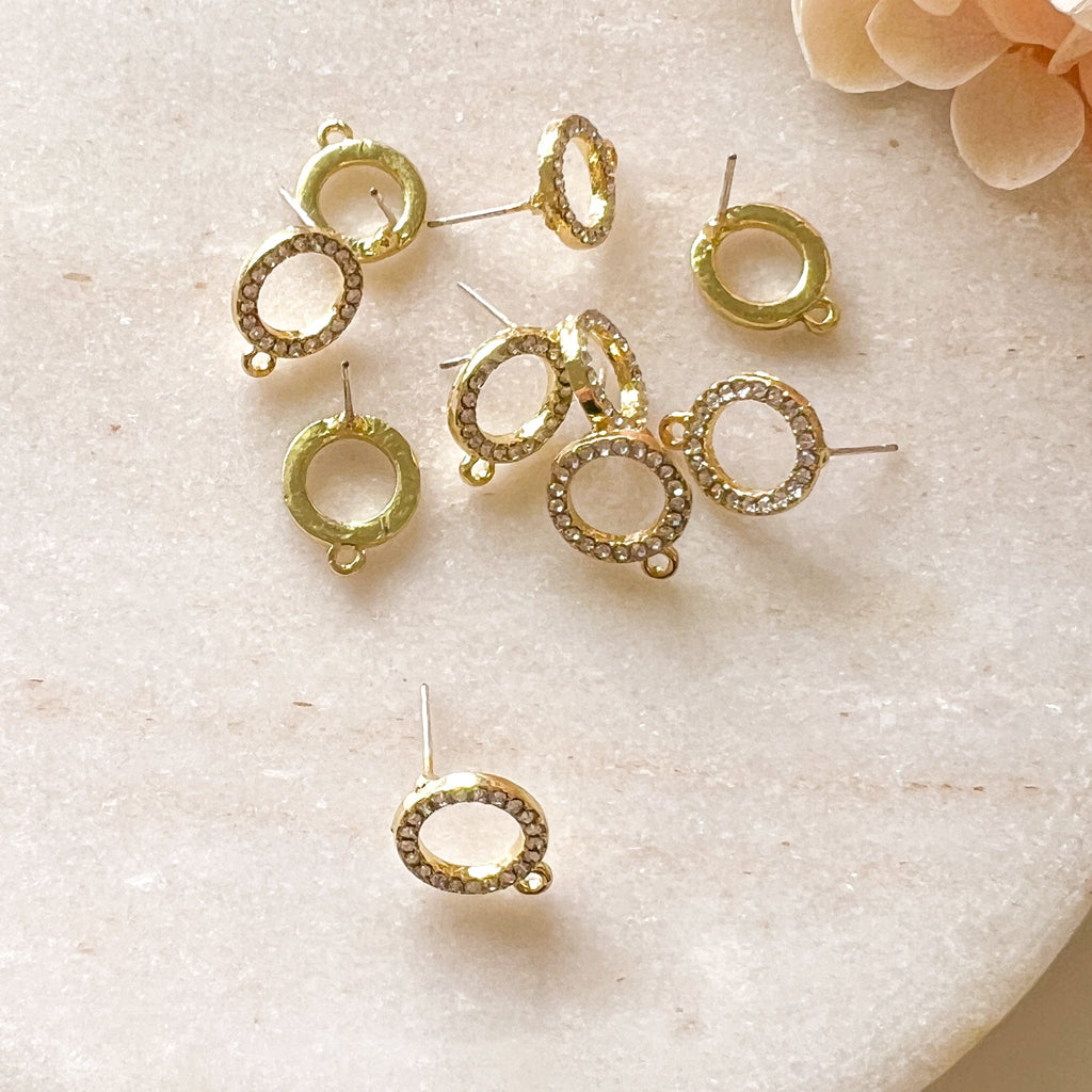 kitandco.com.au Tools CZ Circle Earring Post