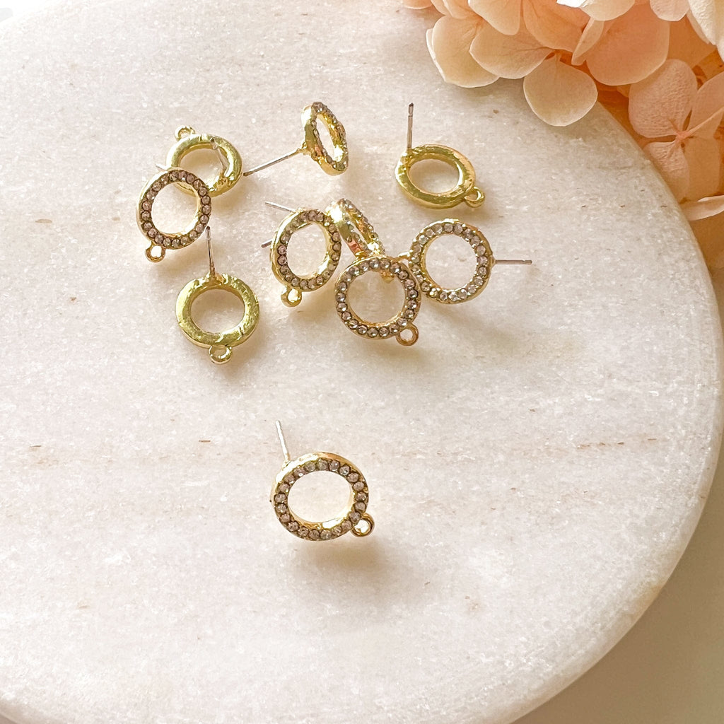 kitandco.com.au Tools CZ Circle Earring Post