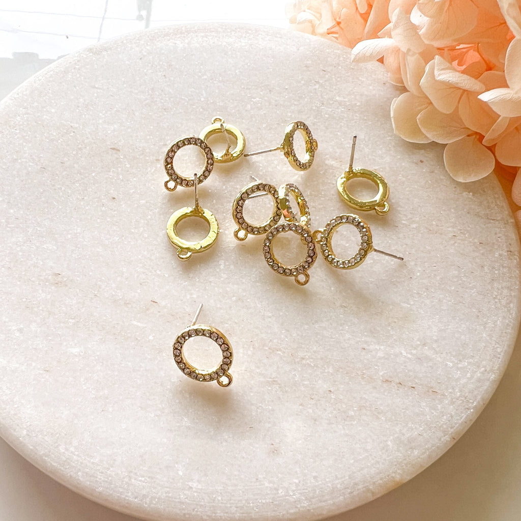 kitandco.com.au Tools CZ Circle Earring Post