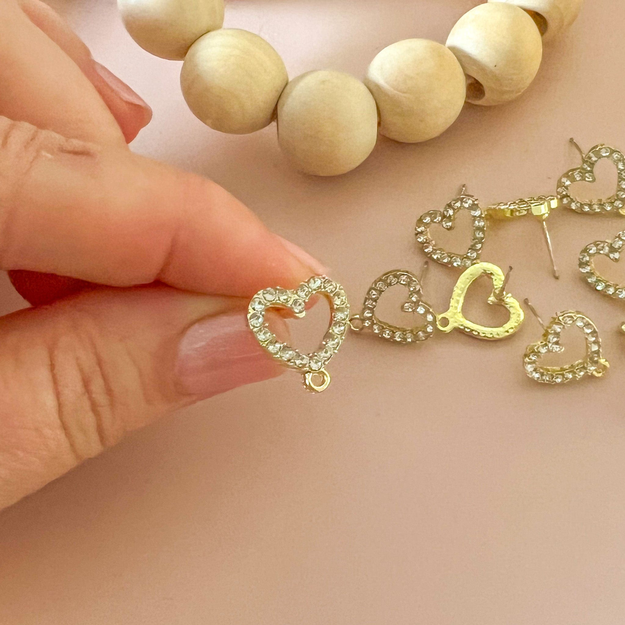 kitandco.com.au Tools "CZ Heart" - Earring Post (10 pcs)