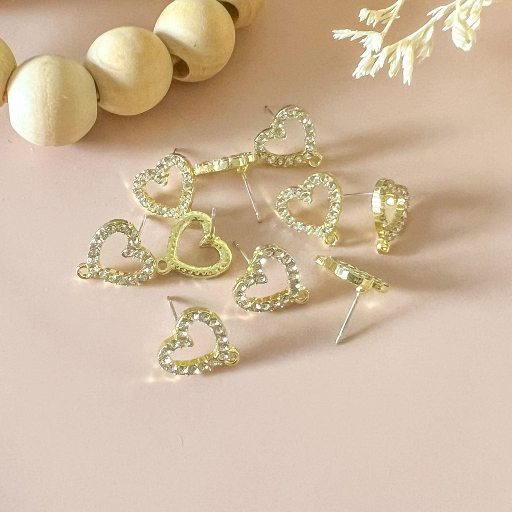 kitandco.com.au Tools "CZ Heart" - Earring Post (10 pcs)