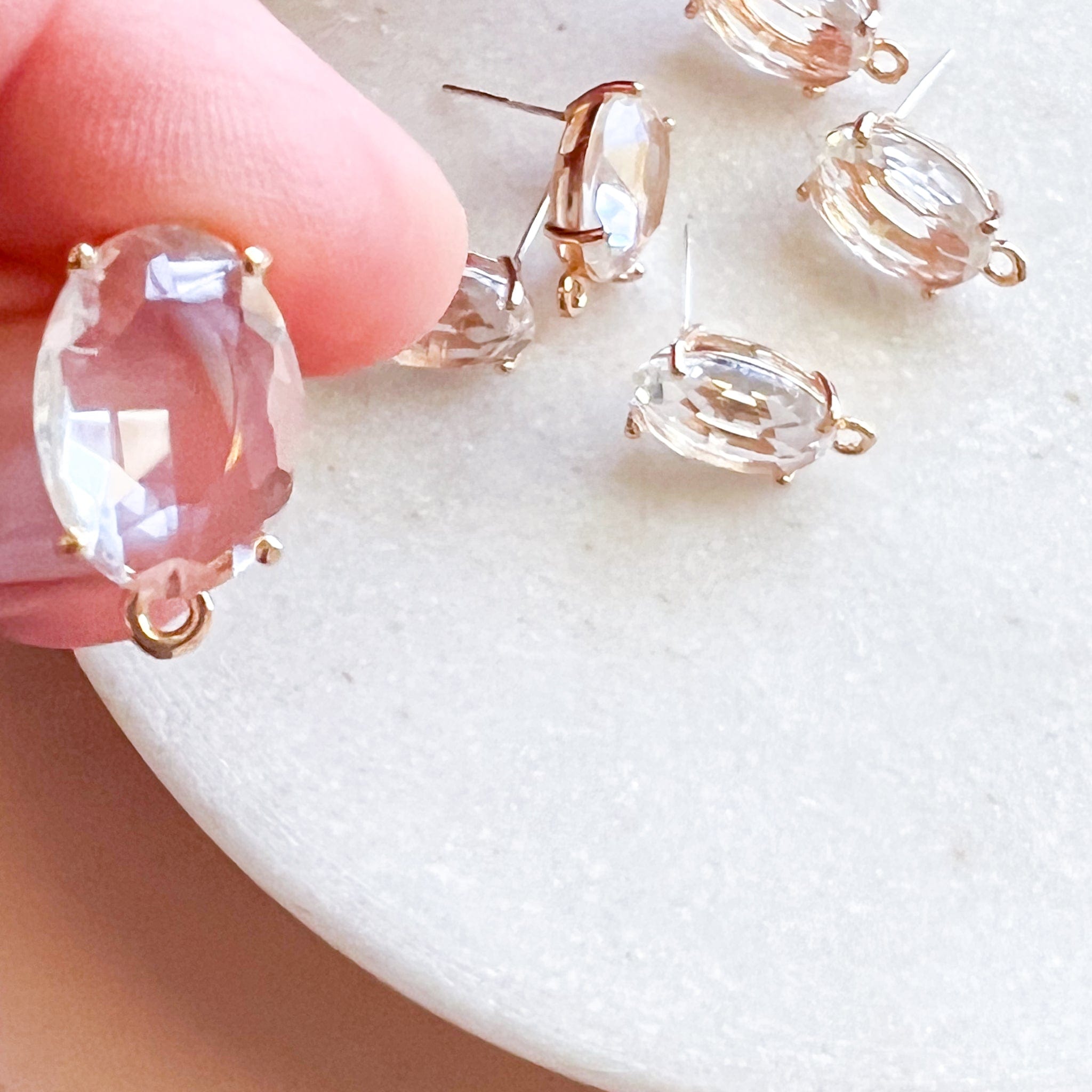 kitandco.com.au Tools Gold "CZ Oval" Posts (6 pcs)