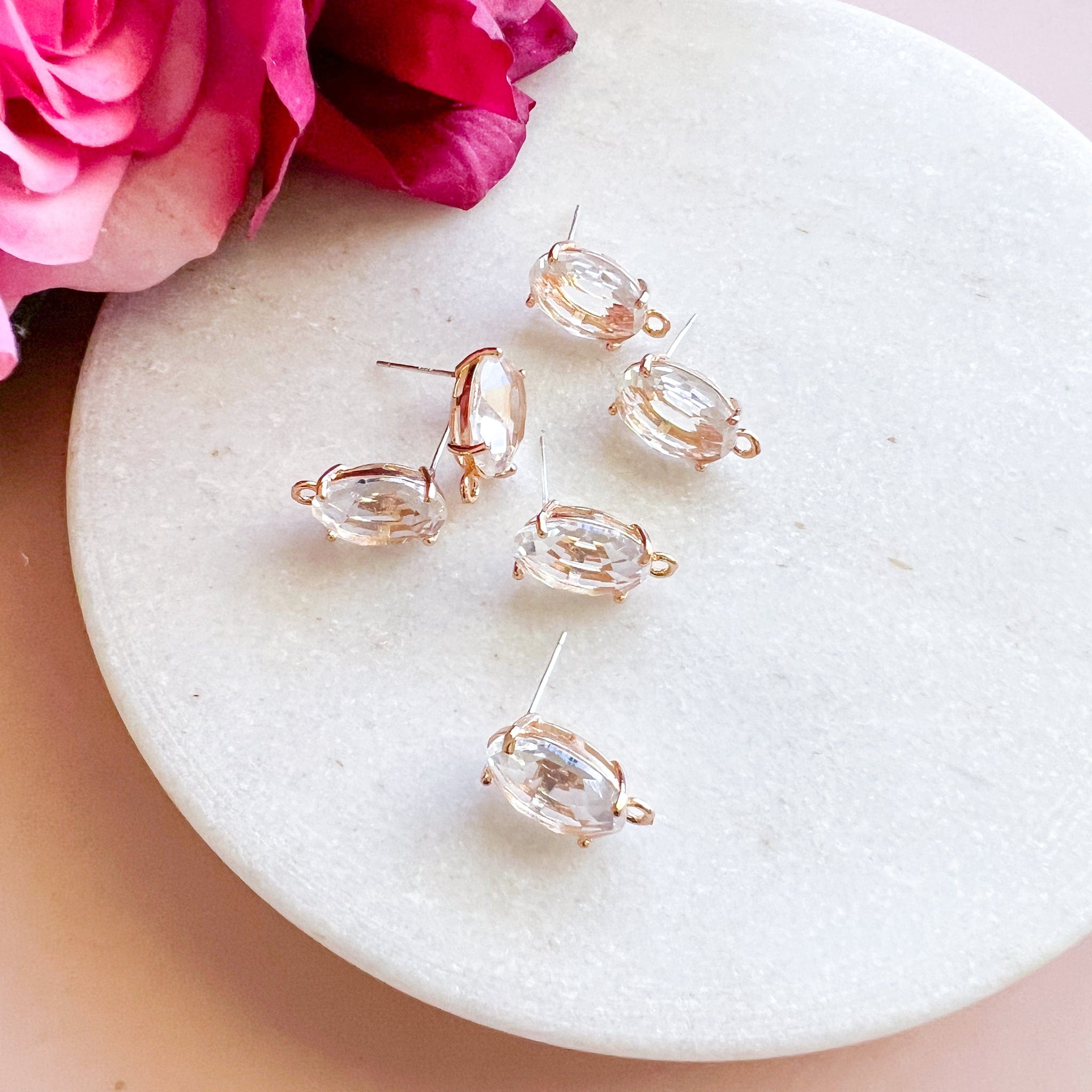 kitandco.com.au Tools Gold "CZ Oval" Posts (6 pcs)