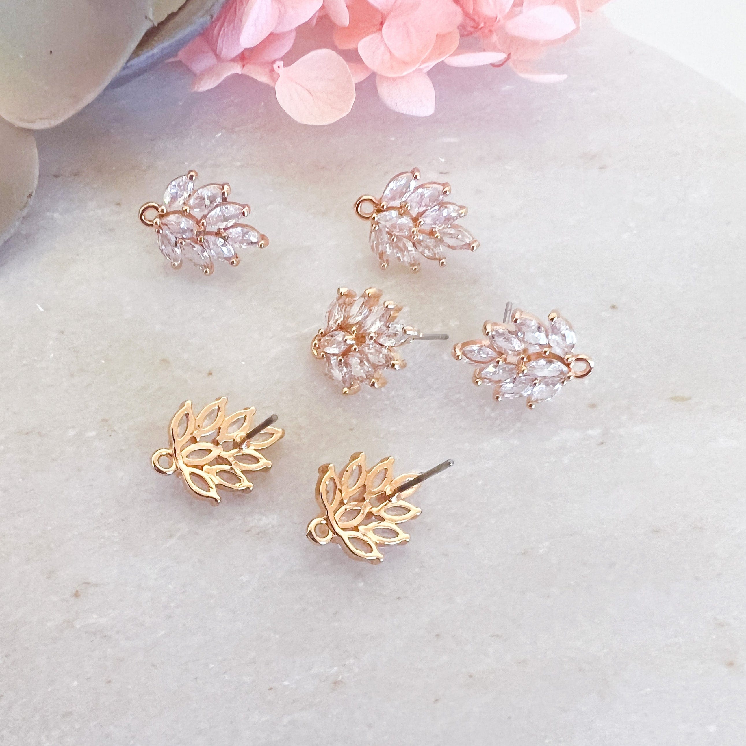 kitandco.com.au Tools CZ Vintage Earring Post - 4pcs