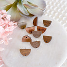 kitandco.com.au Tools "Half Oval" Wooden - Earring Post (10 pcs)
