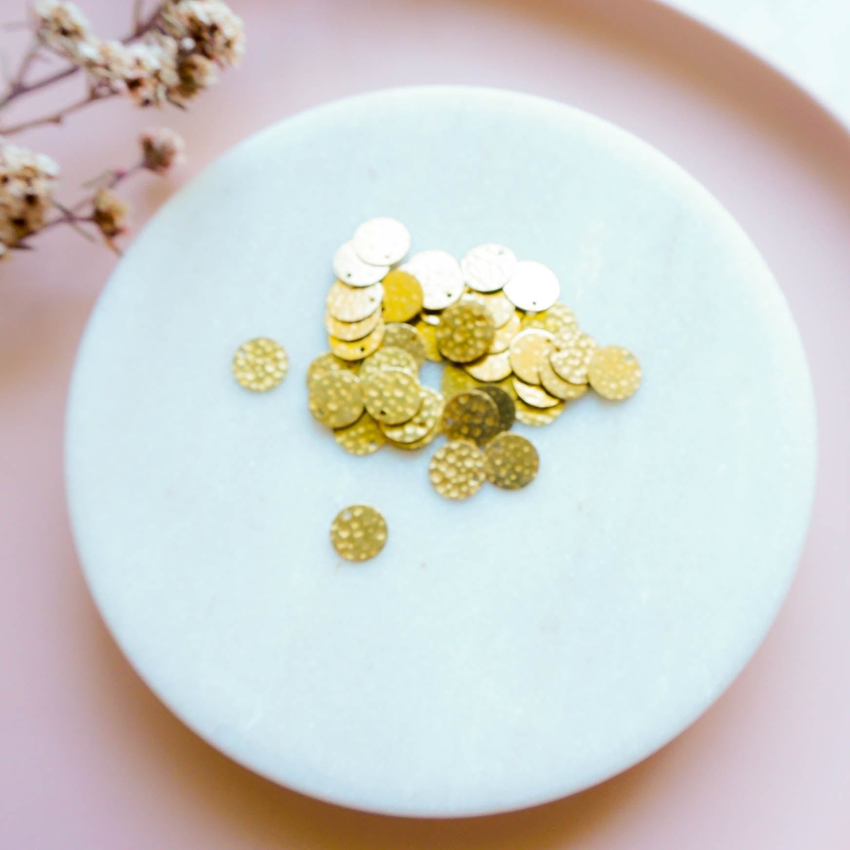 kitandco.com.au Tools Hammered Circle Dangle (10pcs)