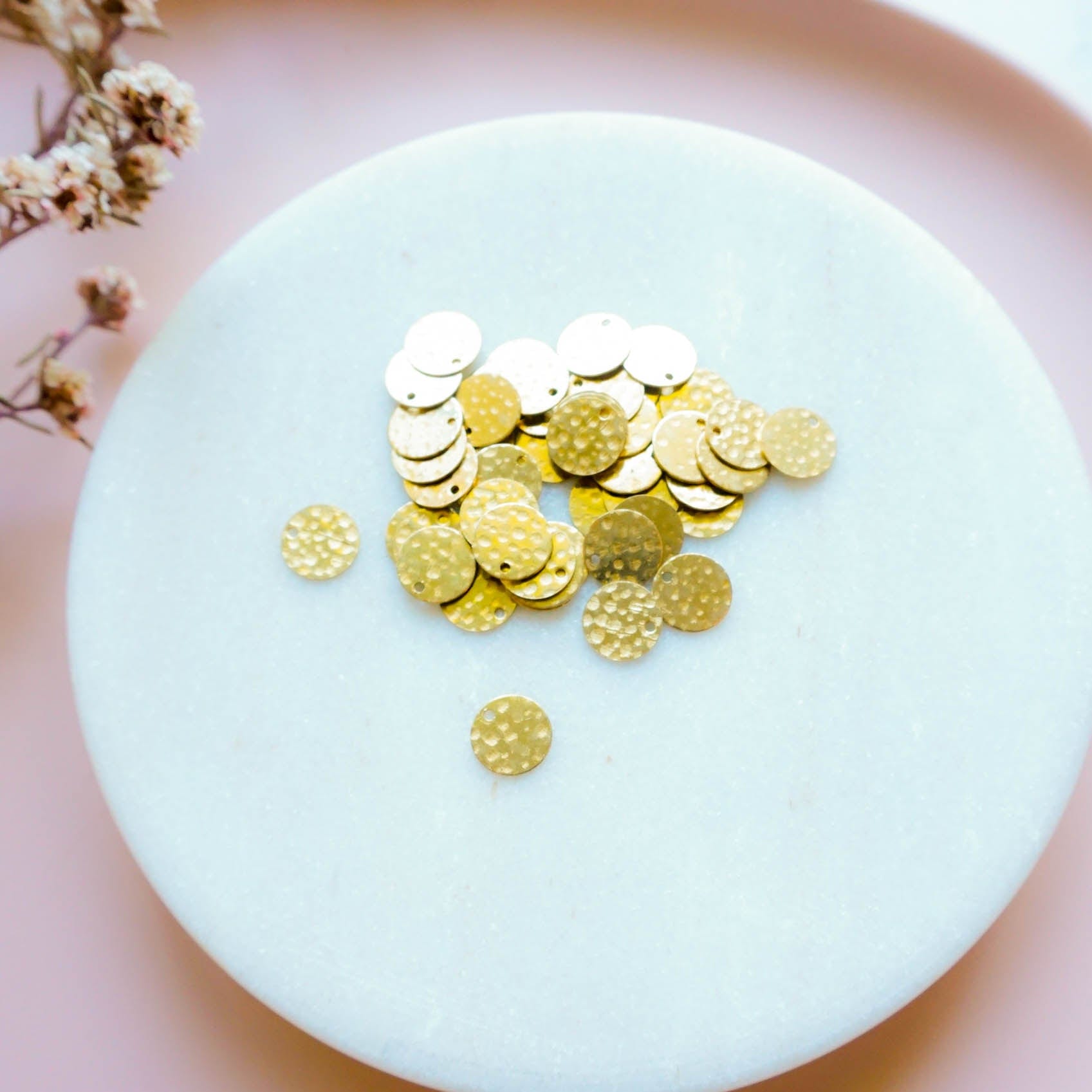 kitandco.com.au Tools Hammered Circle Dangle (10pcs)