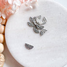 kitandco.com.au Tools Hammered Semi-Circle Connector - Silver (20pcs)