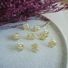 kitandco.com.au Tools "Hammered Square" - Earring Post (10 pcs)