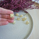 kitandco.com.au Tools "Hammered Square" - Earring Post (10 pcs)