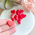 kitandco.com.au Tools Heart Acrylic Post - Red (10 pcs)