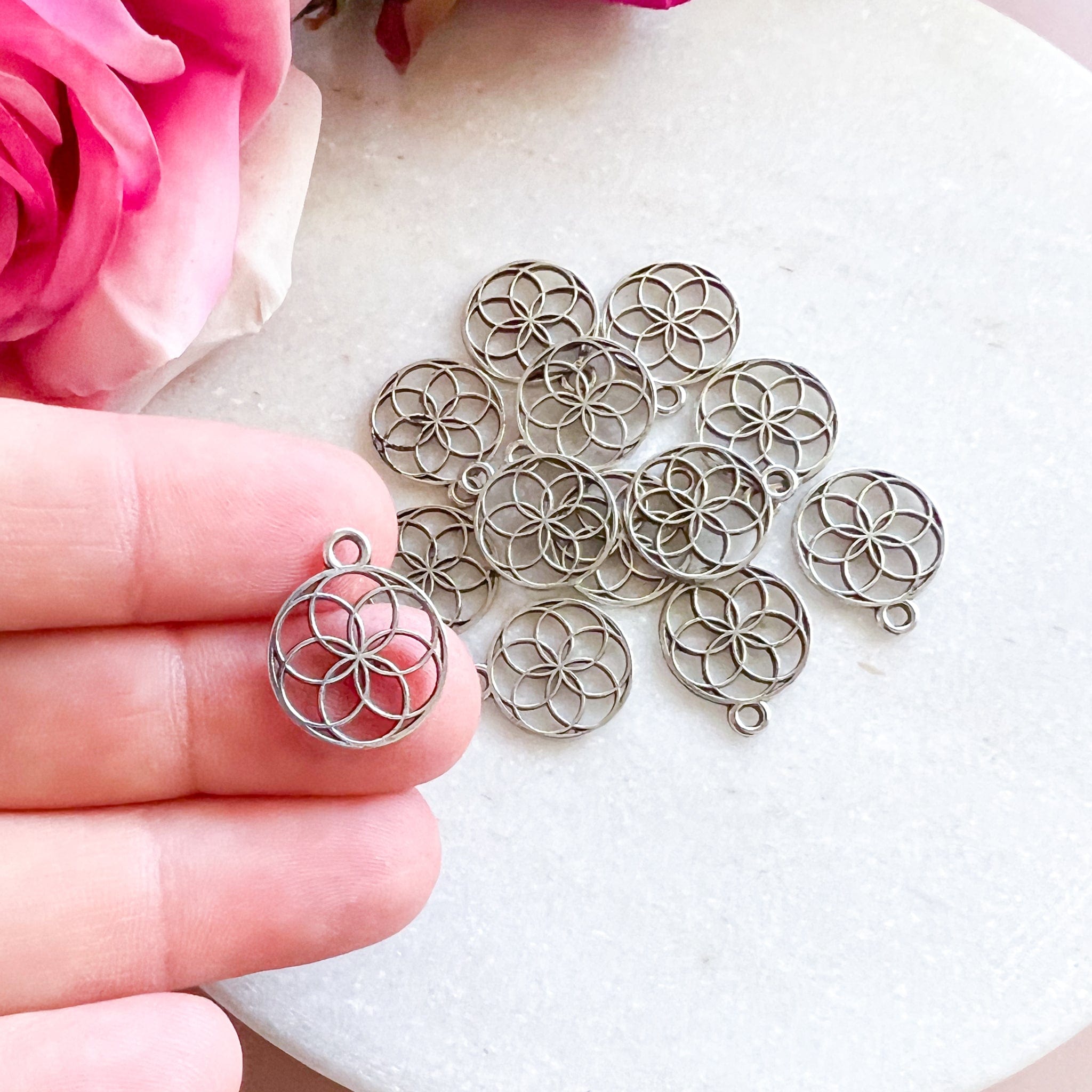 kitandco.com.au Tools Mandala Charm (20pcs) Silver