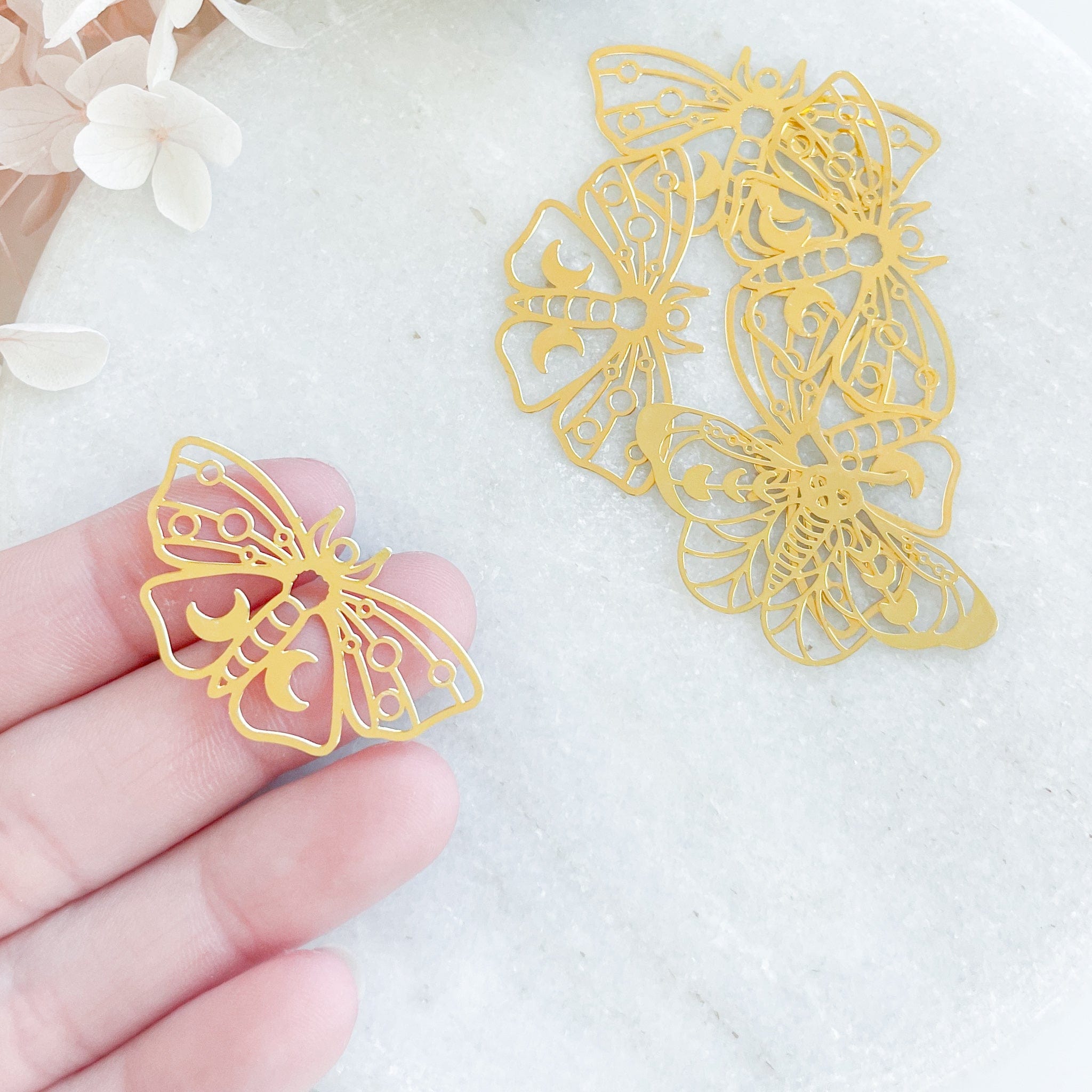 kitandco.com.au Tools Gold "Mystic Moth" Charm - 10 pcs