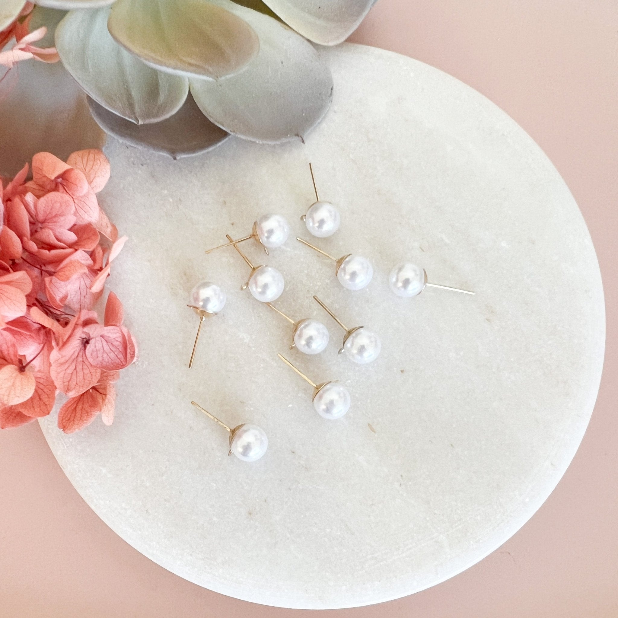 "Pearl" - Earring Posts (20 pcs) - Kit & Co.Tools