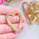 kitandco.com.au Tools Pleated Heart Charm - 10 pcs