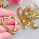 kitandco.com.au Tools Pleated Heart Charm - 10 pcs